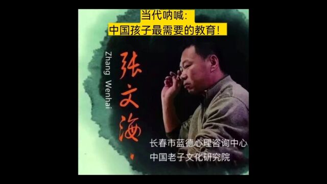 当代呐喊:中国孩子最需要的教育! 张文海老师