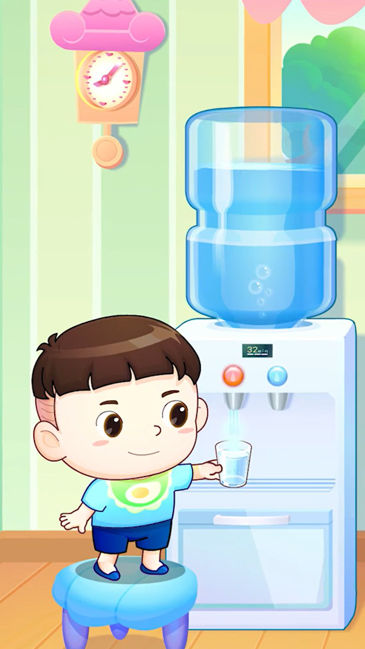 小心!宝宝们可不能这样接水,容易烫伤哦