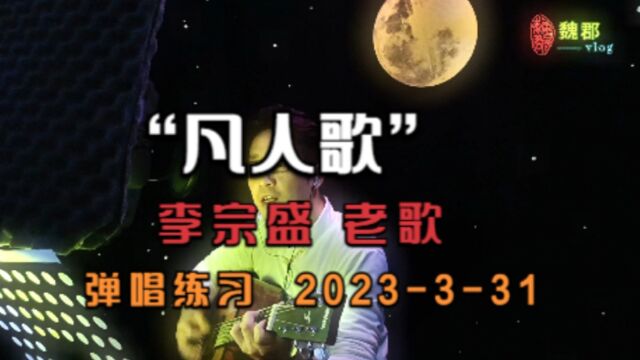 魏郡:《吉他弹练日志》“凡人歌”(李宗盛), 2023331