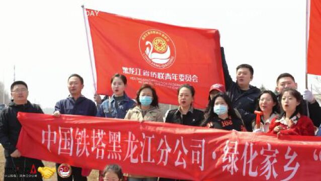 中国铁塔黑龙江分公司与黑龙江省侨联青年委员会开展义务植树活动