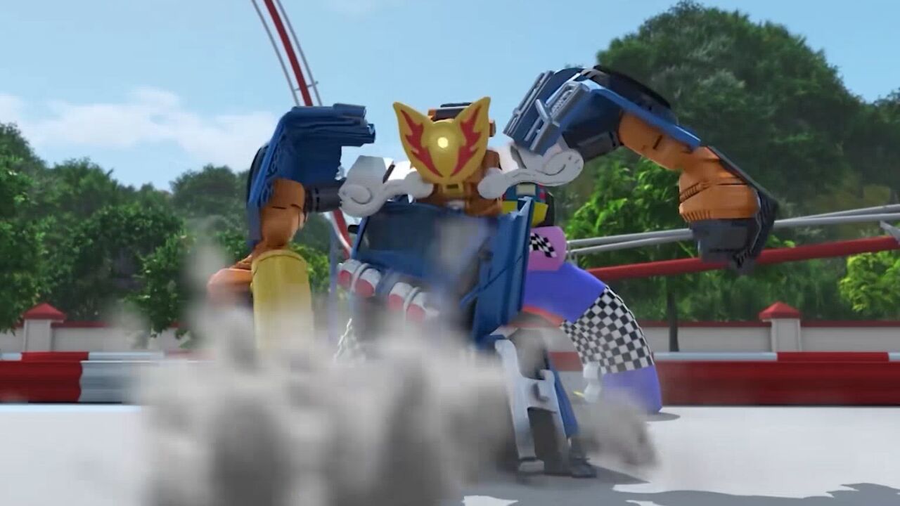 咖宝车神魔幻探奇化身魔法师,变出玩具消防车,却不小心变出了一只小