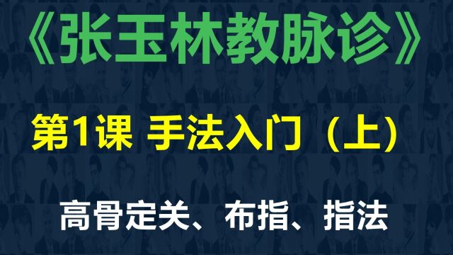 张玉林教脉诊:脉诊手法入门(上)