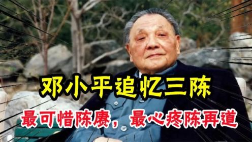 邓小平追忆三陈：最可惜陈赓，最心疼陈再道，裁军时他牺牲最多