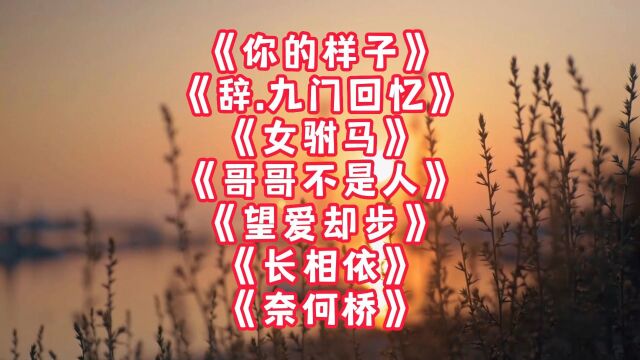 《你的样子》《辞.九门回忆》《女驸马》《哥哥不是人》望爱却步