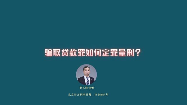 骗取贷款罪如何定罪量刑?