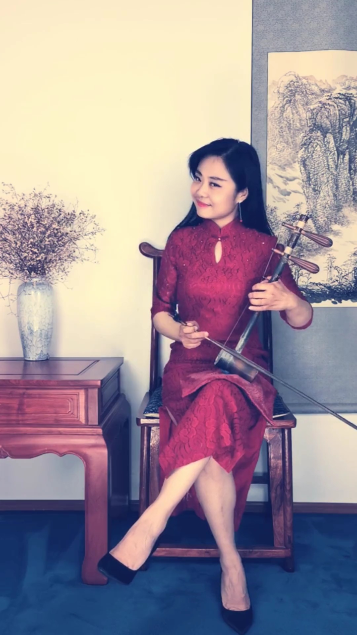 弘扬国乐#京彩v联#宋婷婷京胡#旗袍秀一秀女子好温柔
