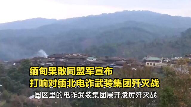 可以动手了!缅甸果敢同盟军宣布,打响对缅北电诈武装集团歼灭战