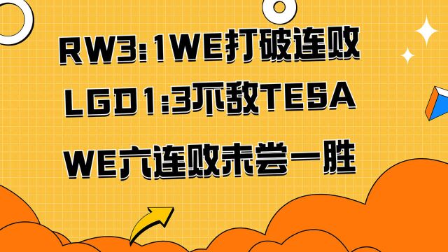 赛事速递第二轮首日,LGD不敌TESA