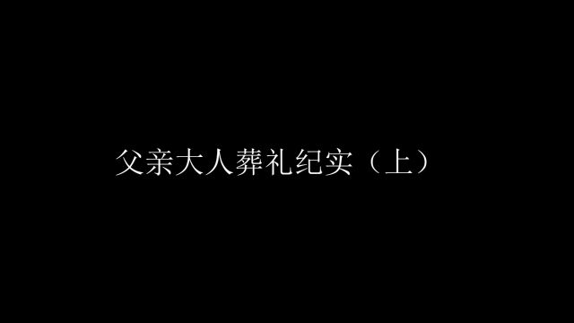 父亲大人千古(上)