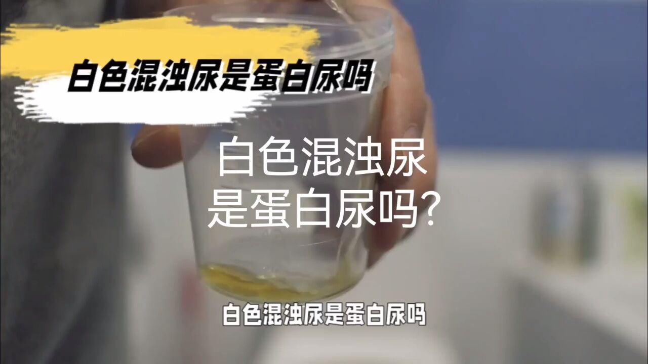 白色渾濁尿是蛋白尿嗎?