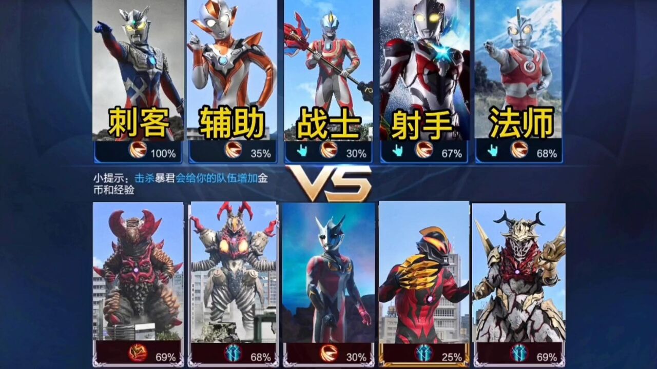 假如这5个奥特曼组团打排位赛,你觉得他们能上分到王者段位吗?