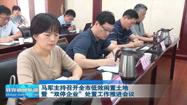 马军主持召开全市低效闲置土地暨“双停企业”处置工作推进会议