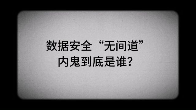 【体验价值】数据安全“无间道”,内鬼到底是谁?