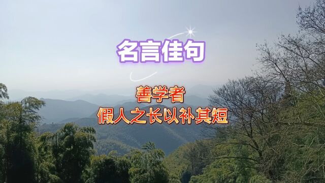 善学者 假人之长以补其短