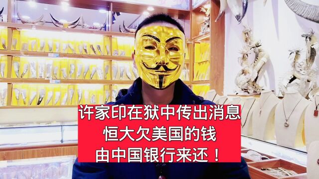 许家印在狱中传出消息,恒大欠美国的钱由中国银行来还,该不该还?