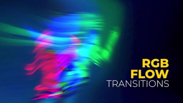 PR模板12种RGB通道色彩偏移分离毛刺和扭曲过渡效果 RGB Flow Transitions