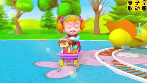 儿童早教动画，小朋友一起玩过家家游戏，帮助受伤的布娃娃#超级宝贝jojo