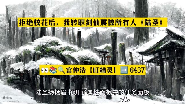 拒绝校花后,我转职剑仙震惊所有人《陆圣》小说在线阅读○完整版