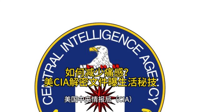 如何减少痛感?敏感 CIA解密文件曝光