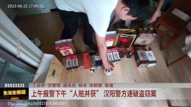 上午报警下午“人赃并获” 汉阳警方速破盗窃案