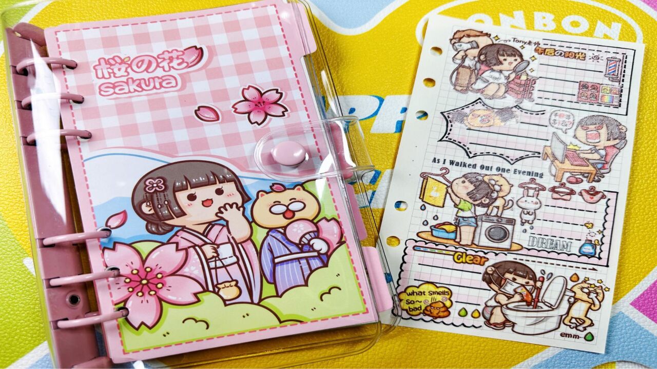 手帐 小麻薯贴纸日记 手帐拼贴排版 声控 白噪音 沉浸式