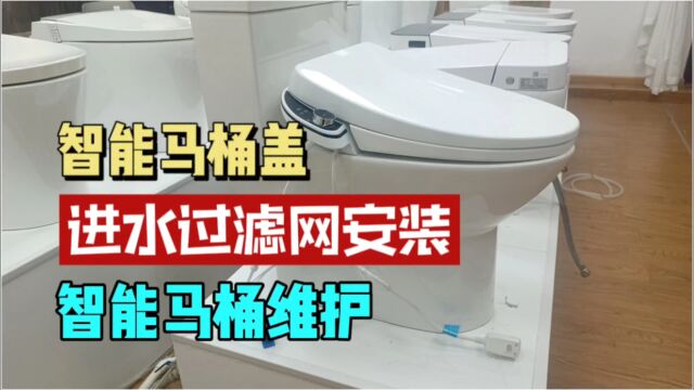 智能马桶盖智能马桶清洗进水过滤器安装净水器更换,马桶盖日常维护,专业师傅告诉你1分钟净化马桶水质