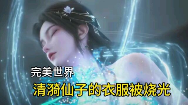 完美世界:清漪仙子的衣服被烧光,身材太完美,玉足诱人