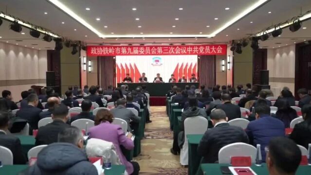 政协铁岭市第九届委员会第三次会议中共党员大会召开 冯智讲话