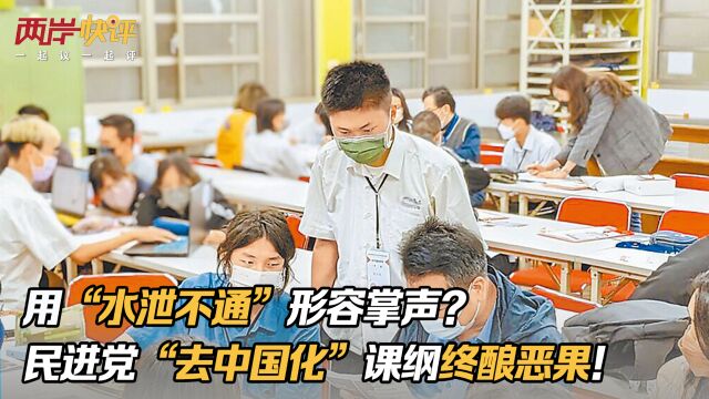 用“水泄不通”形容掌声?民进党“去中国化”课纲终酿恶果!