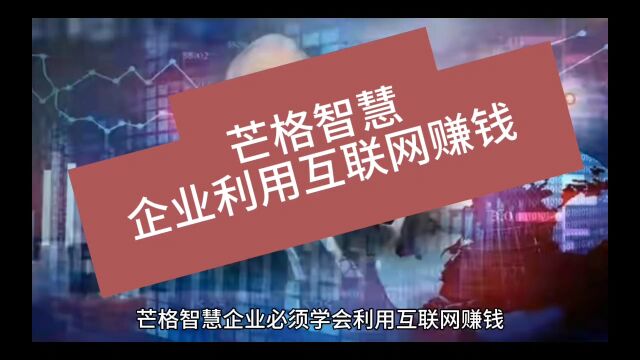 芒格智慧企业必须学会利用互联网赚钱