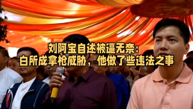 刘阿宝自述被逼无奈:白所成拿枪威胁,他做了些违法之事