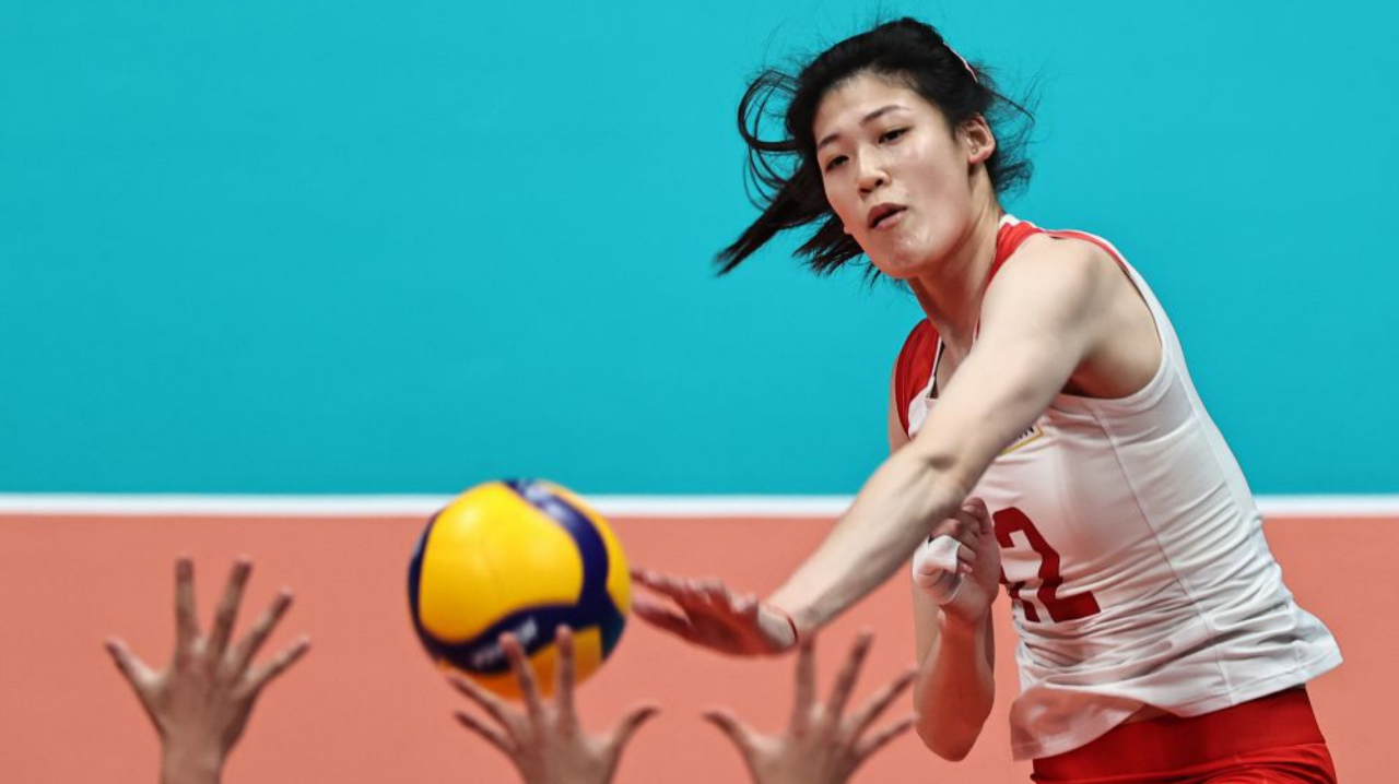 双语回顾女排亚运会决赛中国vs日本:李盈莹精彩得分集锦