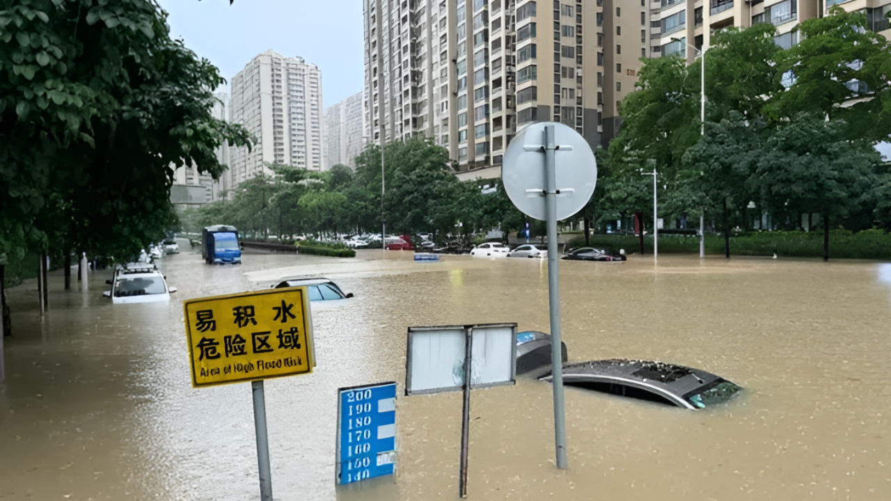 郑州暴雨图图片