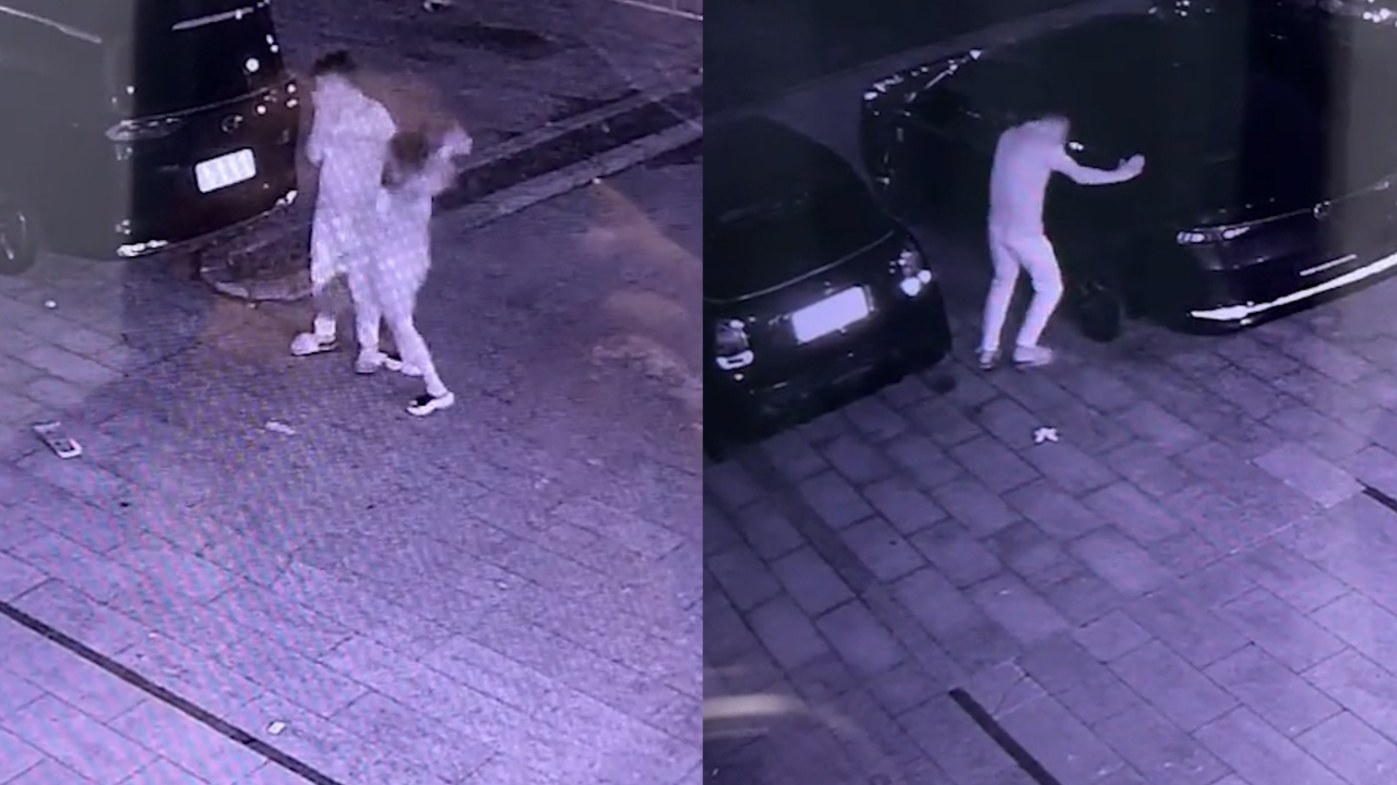 男女吵架女子照脸扇3耳光,男子没还手拿头砸车窗,下秒输得彻底