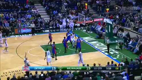 《NBA全场集锦》活塞vs雄鹿第1节精编 比斯利霸气扣篮震撼全场