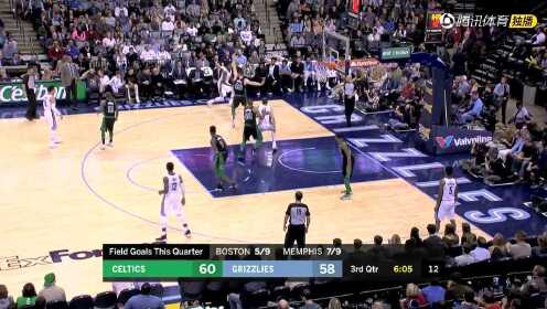 《NBA全场集锦》凯尔特人vs灰熊第3节精编 加索尔超神暴走逆天连中三分