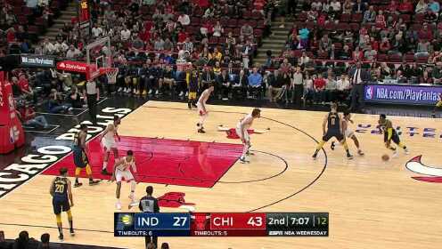 《NBA全场集锦》【球星】奥拉迪波vs公牛集锦 默契助攻外线三分穿心