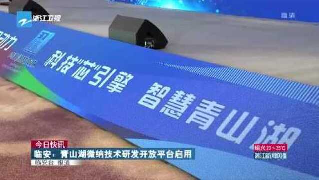 今日快讯:临安——青山湖微纳技术研发开放平台启用