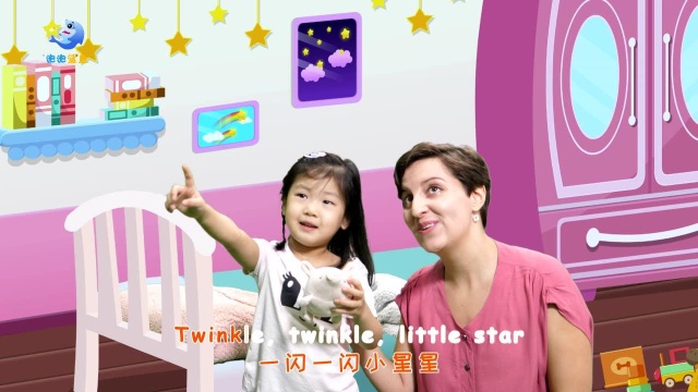 泡泡鲨鱼经典英文儿歌Twinkle Twinkle Little Star