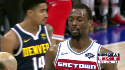 《NBA全场回放》【原声回放】掘金vs国王第3节 博格丹连续三分止血救命