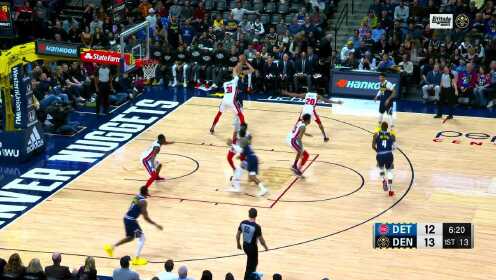 《NBA全场集锦》细腻手感如丝般润滑 约基奇篮下梦幻脚步打进