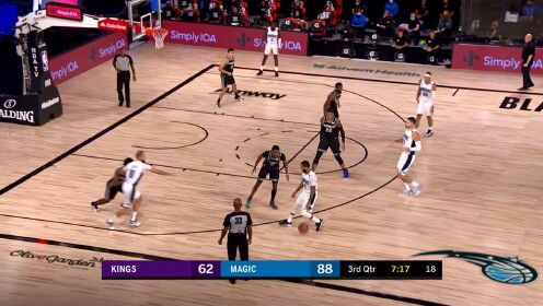 《NBA全场集锦》奥古斯丁脑后长眼 精彩一抛让队友惊叹