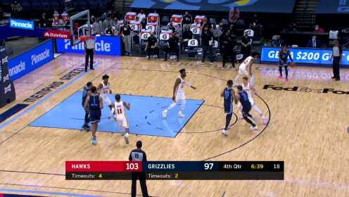 《NBA全场集锦》【原声】老鹰122-112灰熊 杨36+9致命上篮杀死比赛莫兰特空砍28+7
