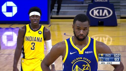 《金州勇士》NBA常规赛：步行者vs勇士 第4节英文原声回放