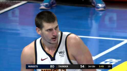 《NBA全场集锦》掘金vs雷霆第3节英文原声回放
