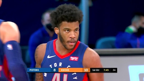 《NBA全场集锦》活塞vs尼克斯第1节中文解说回放