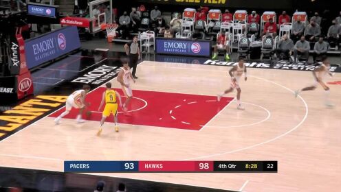《NBA全场集锦》步行者vs老鹰第4节中文解说回放