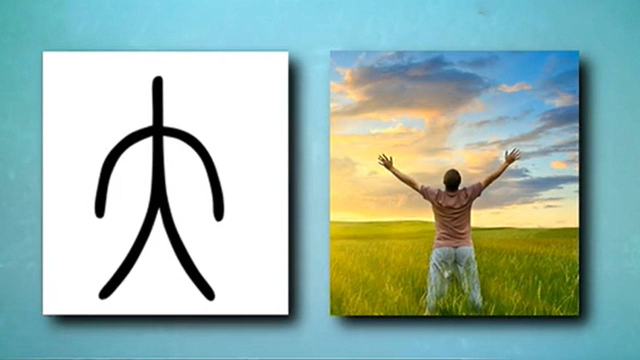 "大"字象形为成人,双腿直立有担当