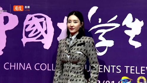 演员王丽坤出席第十届中国大学生电视节闭幕式盛典