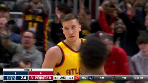 《NBA全场集锦》水阀一开势不可挡 老鹰射手就位连飙三分打停比赛
